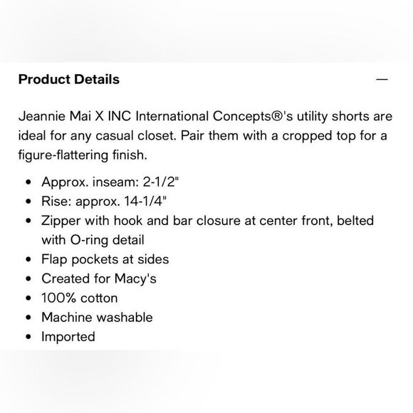 Jeannie Mai X INC Denim Belted Cargo Shorts NEW! - Picture 10 of 10